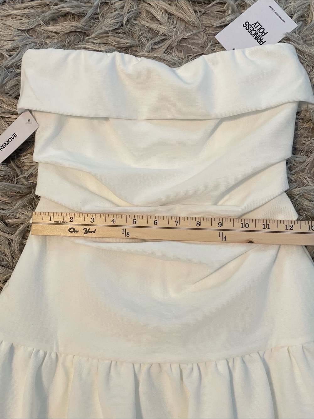 Princess Polly White Strapless Ruffled Hem Mini Dress - Picture 5 of 7